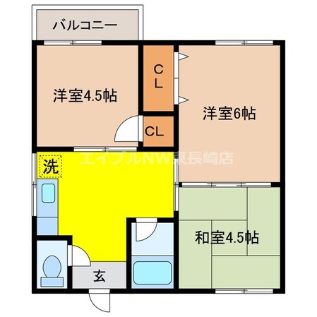 崇福寺駅 バス10分  長崎バス・白木車庫前下車：停歩3分 1階の物件間取画像